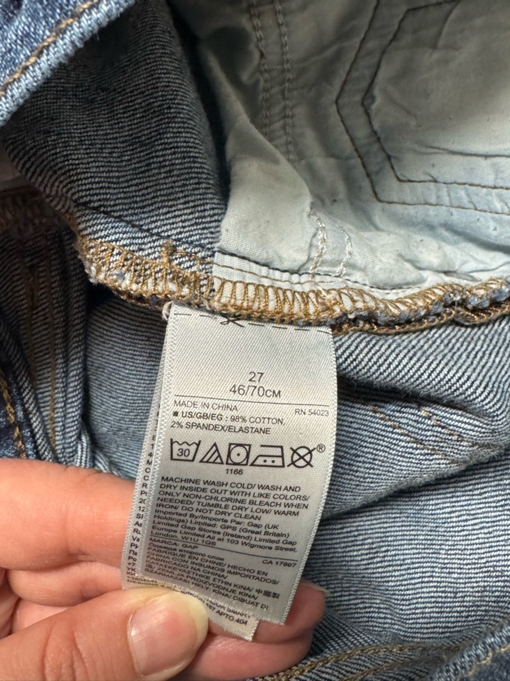 GAP Dark Blue High-Rise Button-Front Denim Shorts - Picture 4 of 4